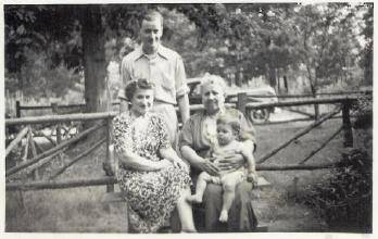 Four generations of the family in 1941, from great-grandmother to baby